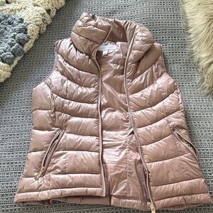 Calvin Klein Metallic Pink Puffer Vest